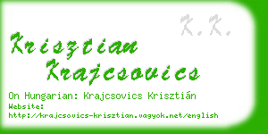 krisztian krajcsovics business card