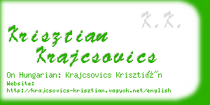 krisztian krajcsovics business card